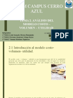 Tema 2. Análisis Del Modelo Costo - Volumen - Utilidad