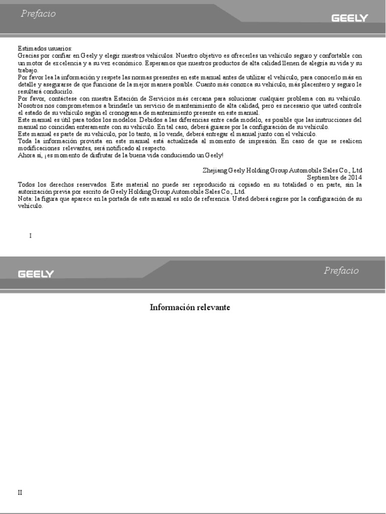 Manual Geely 515 Hatch PDF | PDF | Sistema de freno antibloqueo ...