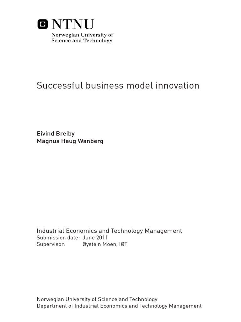 SucessfullBizmodel Innovation PDF | PDF | Business Model | Interview