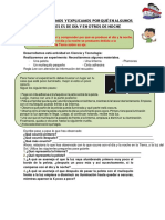 Experimentamos y Explicamos Por Què en Algunos Lugares Es de Dìa y en Otros de Noche