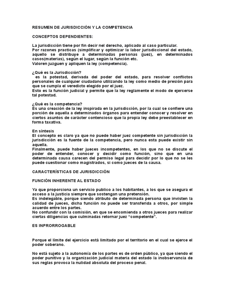 Jurisdicción y Competencia Judicial | PDF | Jurisdicción | Juez