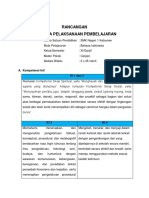 Rancangan Rencana Pelaksanaan Pembelajaran: A. Kompetensi Inti KI 1 Dan 2