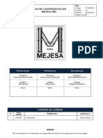 PL-ADM-001 Plan de Contingencia de MEJESA V.01