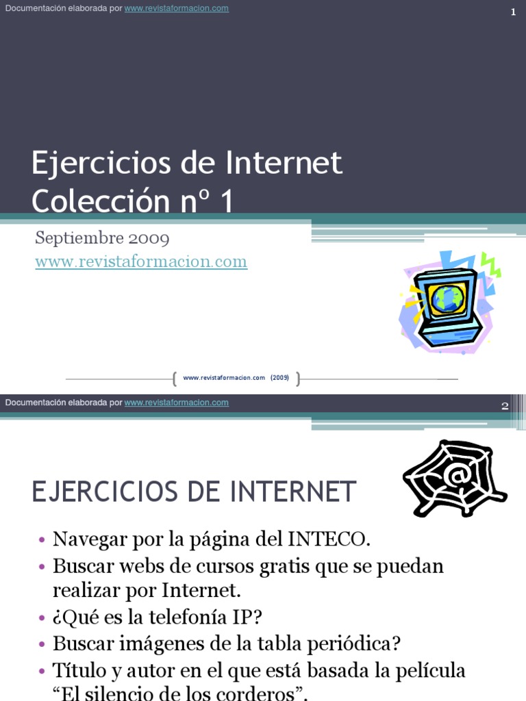 Ejercicios Internet 1 | PDF | Blog | Internet