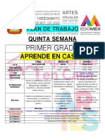 0. Plan de trabajo QUINTA semana PRIMERº, ARTES