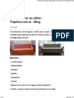 Cómo Tapizar Un Sillón - Trapitos - Com.ar - Blog PDF