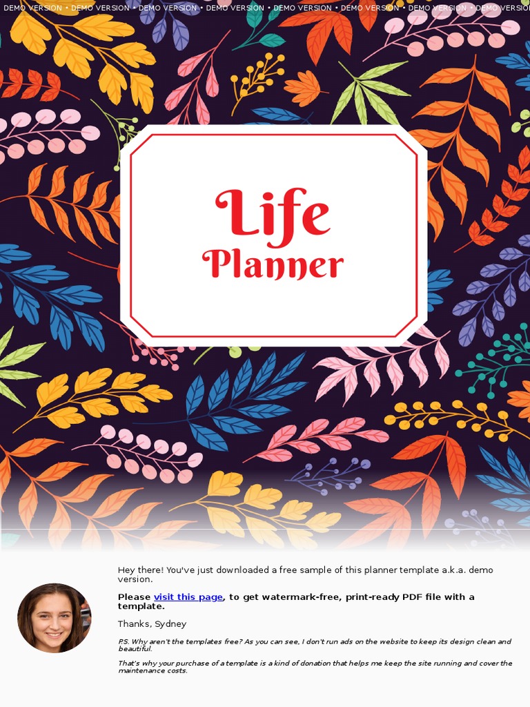 Life Planner Dated Floral Style PDF | PDF