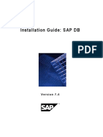 Installation Guide: SAP DB