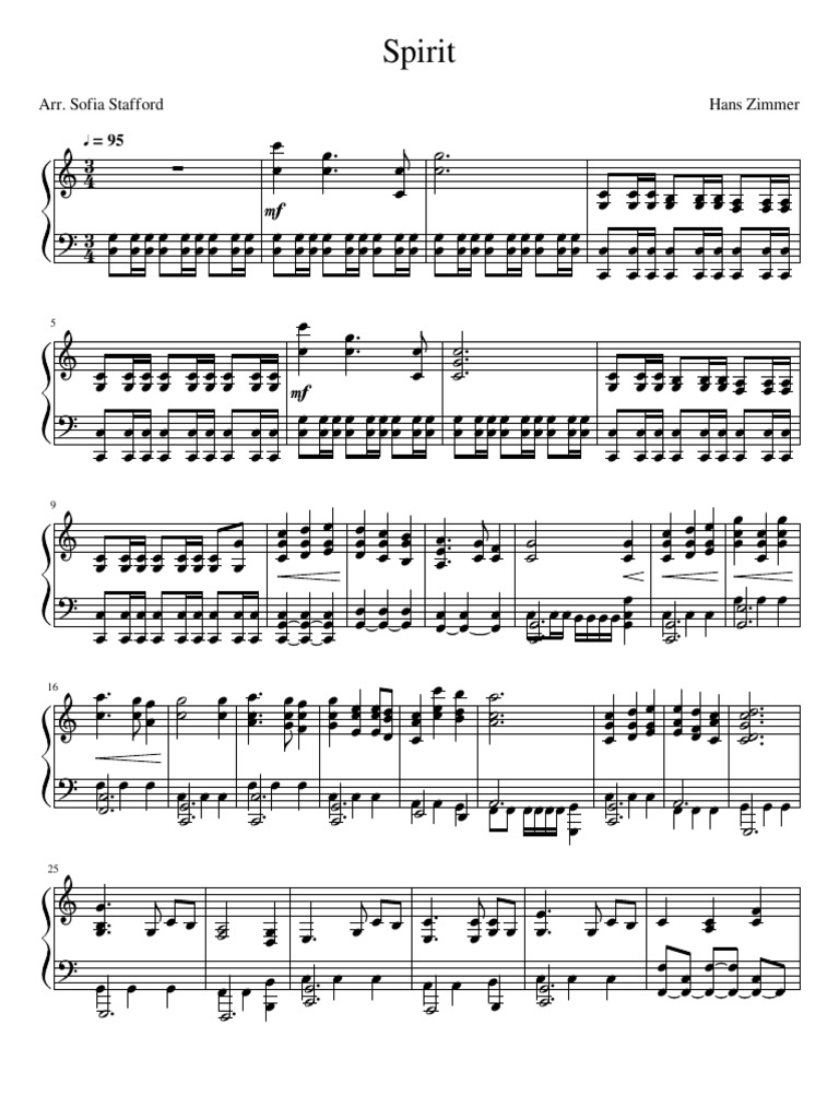 Spirit Sheet Music by Sofia Stafford | PDF