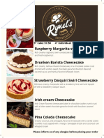 Rynel's Cheesecake Bar Menu PDF