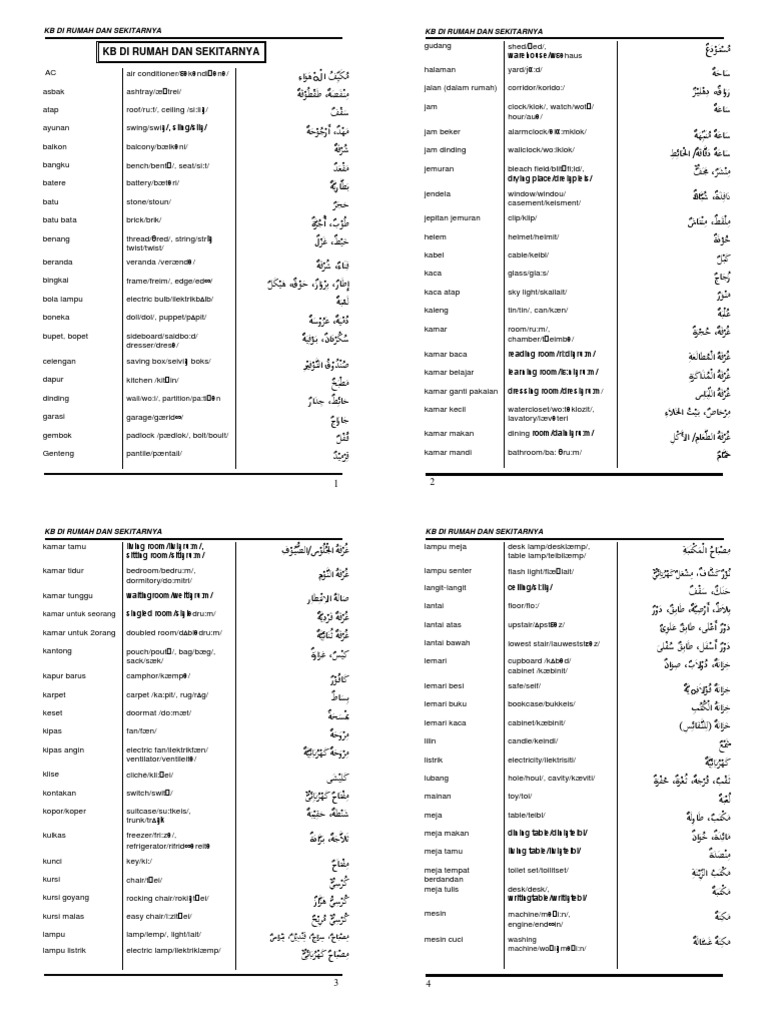 Buku Kamus 3 Bahasa Tematik | Pdf