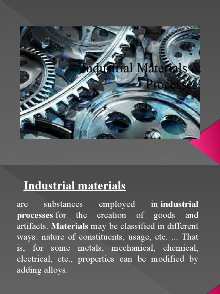 Industrial Materials and Processes PDF Casting Metals
