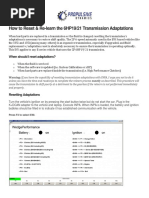 How To Reset and ReLearn The Adaptations