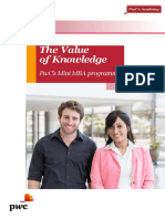 The Value of Knowledge: PWC'S Mini Mba Programme
