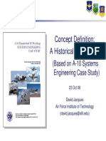 Concept Definition: A Historical Perspective: (Based On A-10 Systems Engineering Case Study)