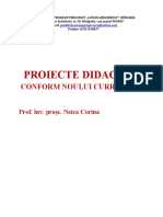 Proiecte Didactice: Conform Noului Curriculum