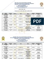 Details of Verifying Centres (VCS) For NIT+ Hchgbo