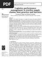 Logistics Performance Management in Textiles Supply Chains: Best-Practice and Barriers