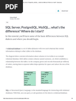 SQL Server, PostgreSQL, MySQL... What's The Difference - Where Do I Start - DataCamp PDF