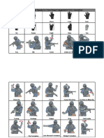 Standardized hand signals for close combat operations