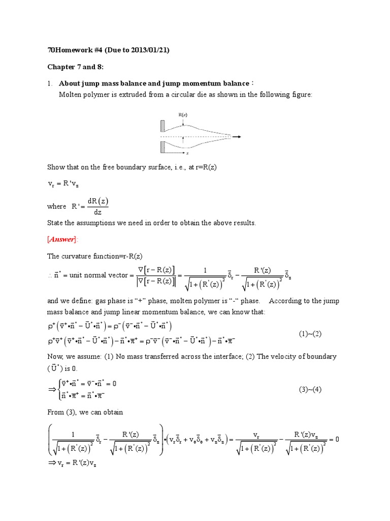 Solution of Homework #4 | PDF | Fluid Mechanics | Fluid Dynamics