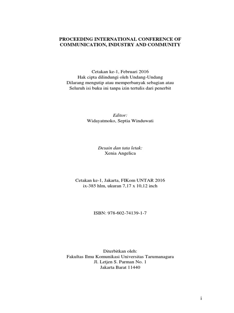 Proceeding International Communication Cic 2016 Pdf