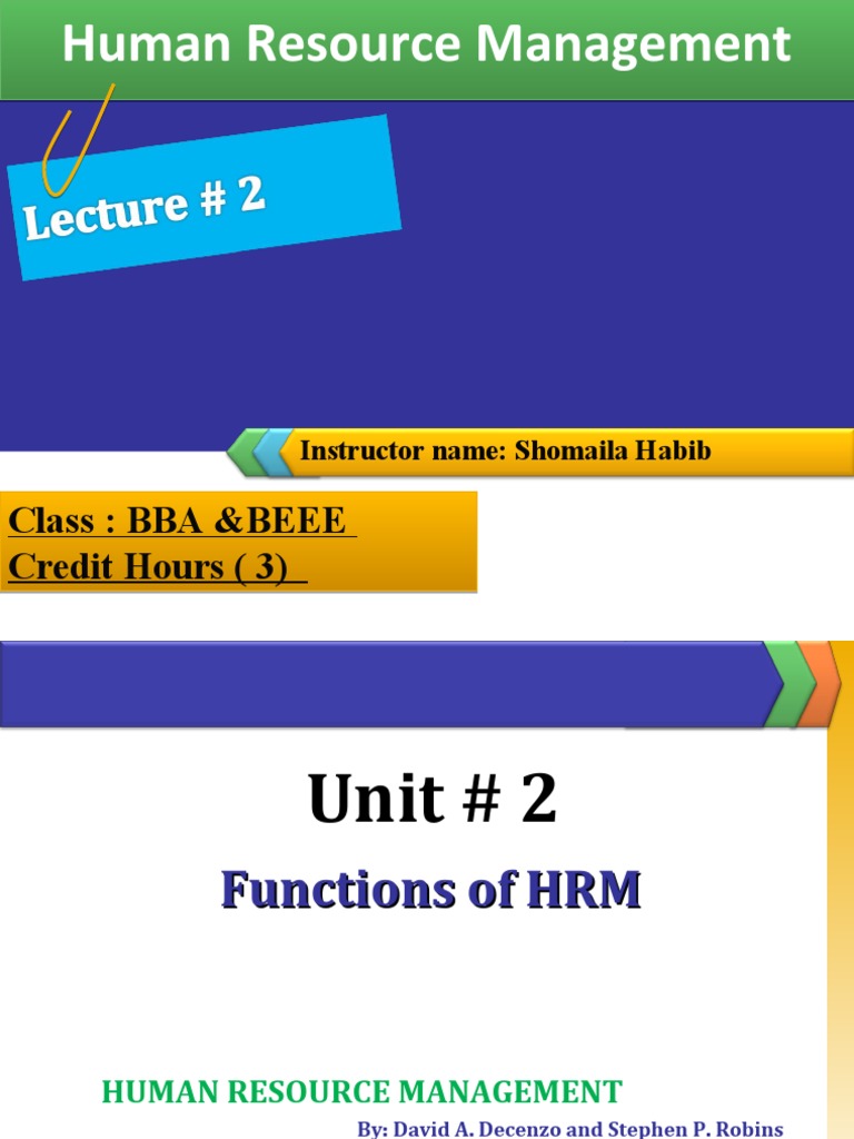 Functions of Human Resource Management | PDF | Human Resource ...