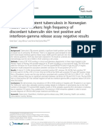 2013 Screening for Latent Tuberculosis in Norwegian Health Care Workers High Frequency of Discordant Tuberculin Skin Test Positive and Interferon-gamma Release Assay Negative Results