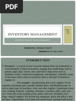 INVENTORY MANAGEMENT in Supply Chain Management