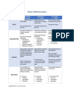 Rubric For Reflections