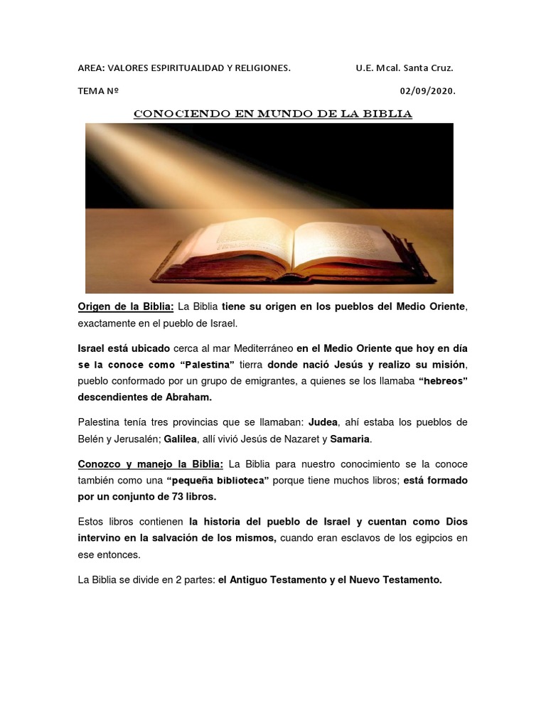 Origen y Estructura de la Biblia | PDF | Viejo Testamento | Biblia