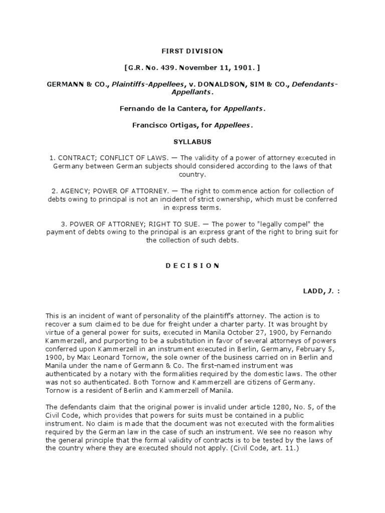 German Vs Donaldson PDF Lawsuit Power Of Attorney