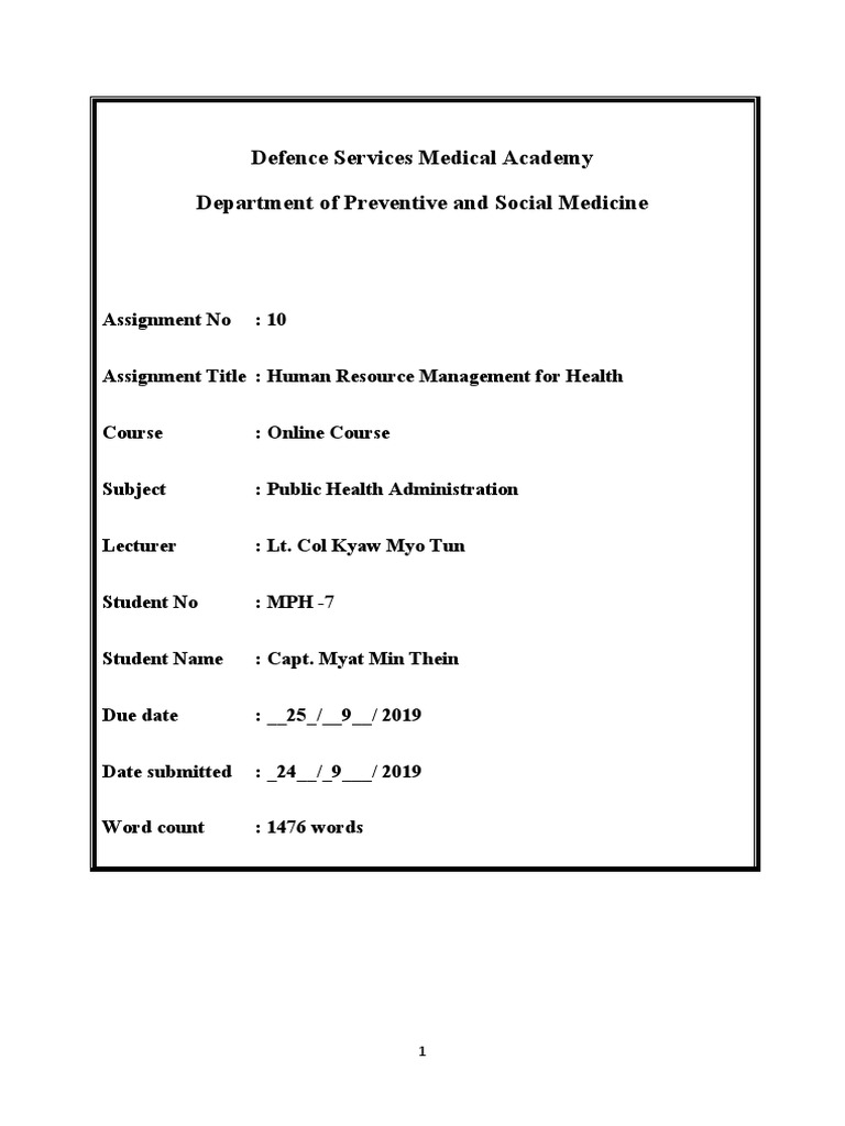 Human Resource For Health PDF Health Professional Health Care