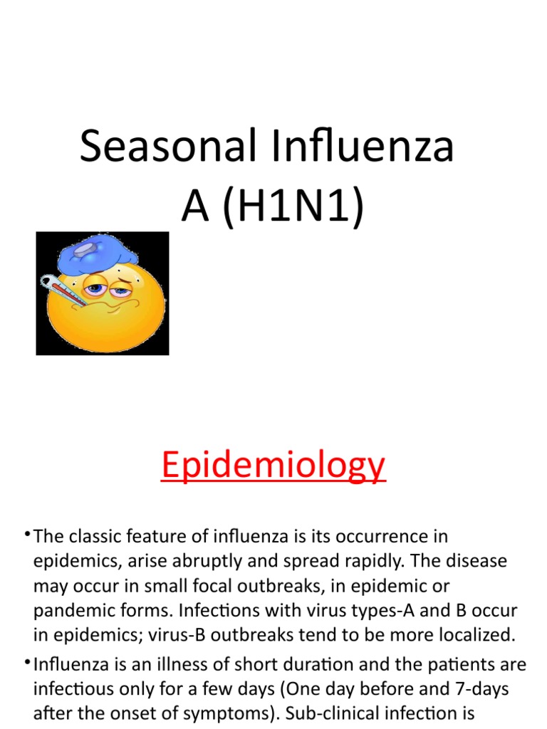 Seasonal Influenza A (H1N1) | PDF | Influenza A Virus Subtype H1 N1 ...