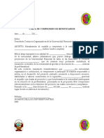 Formato de Carta de Compromiso de Beneficiarios y Formato Carta de Compromiso de Ejecutores Og