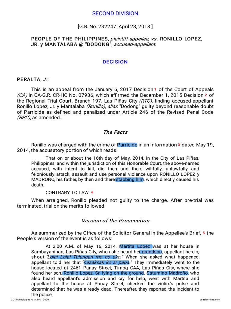 PlaintiffAppellee vs. vs. AccusedAppellant Second Division PDF
