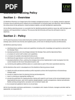 Workforce Planning Policy Section 1 - Overview: Page 1 of 5