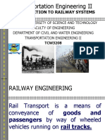 Introduction To Railway Engineering Systems