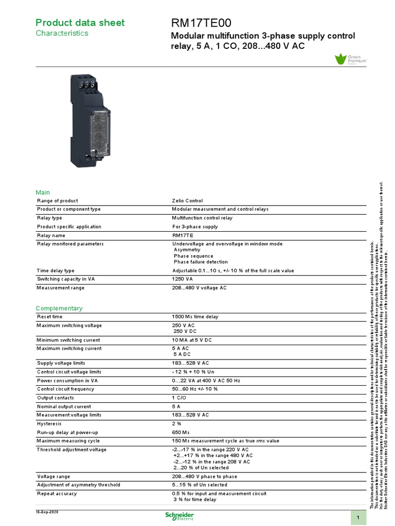 3-Phase Control Relay Guide | PDF | Alternating Current | Relay