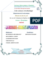 La Biomasse Memoire 1 PDF