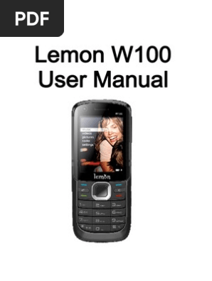 Lemon W100 User Manual Subscriber Identity Module Battery Charger Images, Photos, Reviews