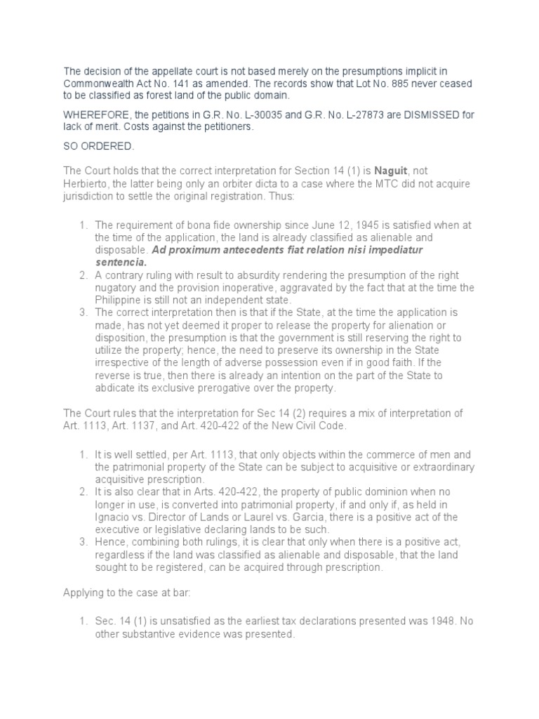 Sentencia PDF Property Statute Of Limitations