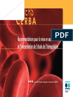LES CAHIERS CERBA. Recommandations Pour La Mise en Œuvre Et L Interprétation de L Étude de L Hémoglobine