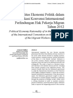 Rasionalitas Ekonomi Politik Dalam Ratifikasi Konvensi Internasional Perlindungan Hak Pekerja Migran Tahun 2012