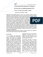 Method To Determine Wave Resistance of Impulse Voltage Generator For Lightning Impulse Test