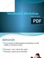 Vocabulary Workshop: Unit 1 Level D