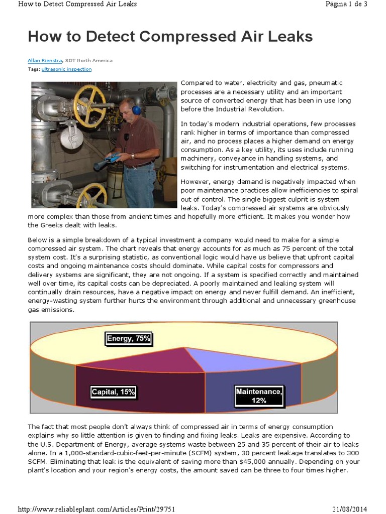 Compressed Air Leak Detection Guide | PDF | Ultrasound | Efficient ...