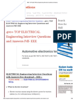 400+ TOP ELECTRICAL Engineering Interview Questions & Answers PDF
