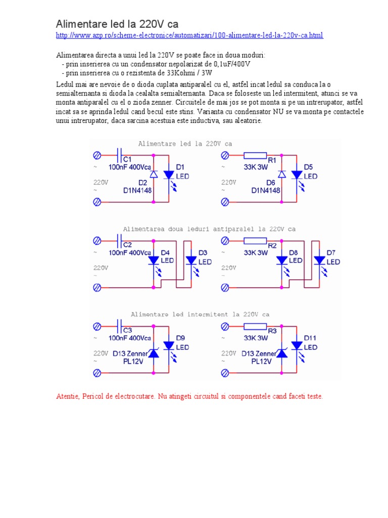Direct LED Power Supply Methods | PDF | Incandescent Light Bulb ...
