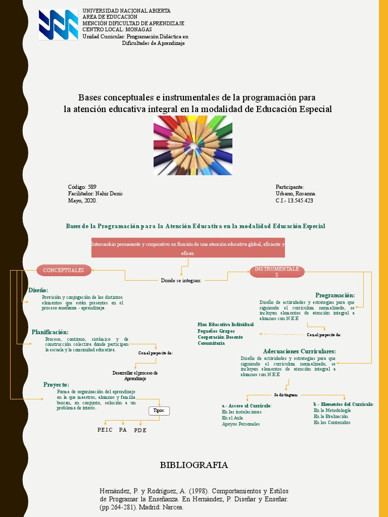 Mapa Conceptual 589 | PDF | Plan de estudios | Educación especial